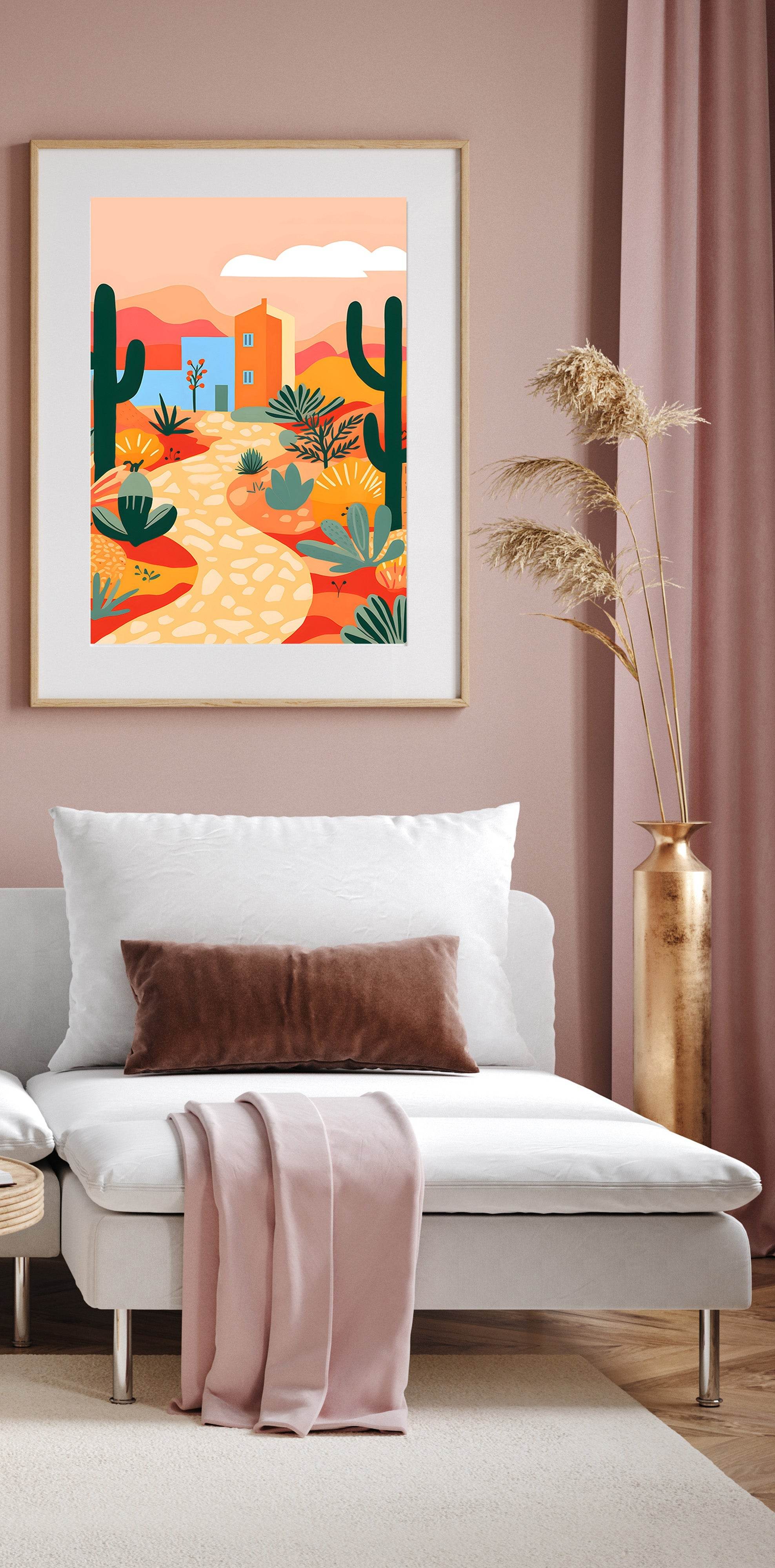 Orange Desert Boho Poster - Hakyarts
