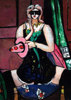Carnival Mask,Green,Violet, and Pink