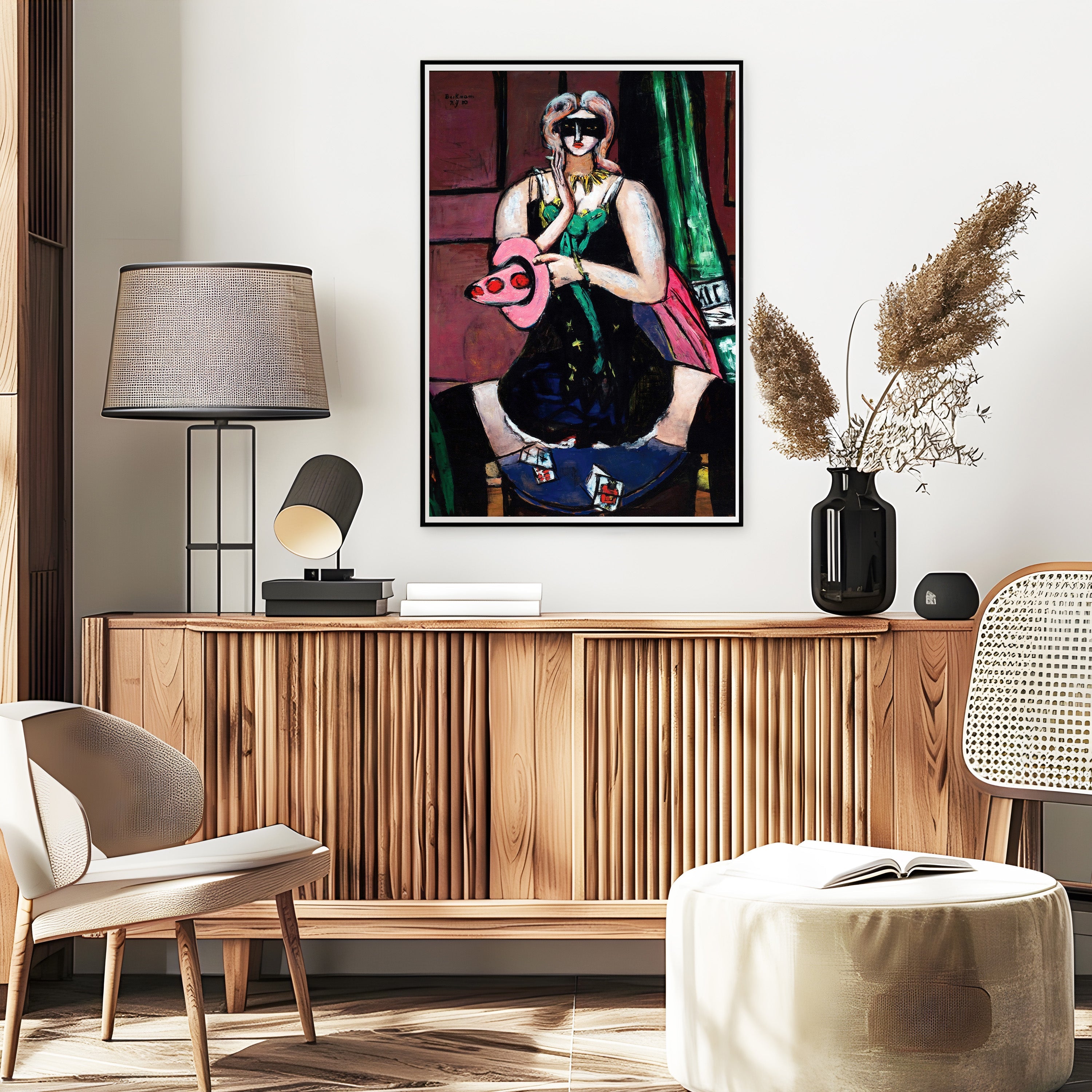 Carnival Mask,Green,Violet, and Pink