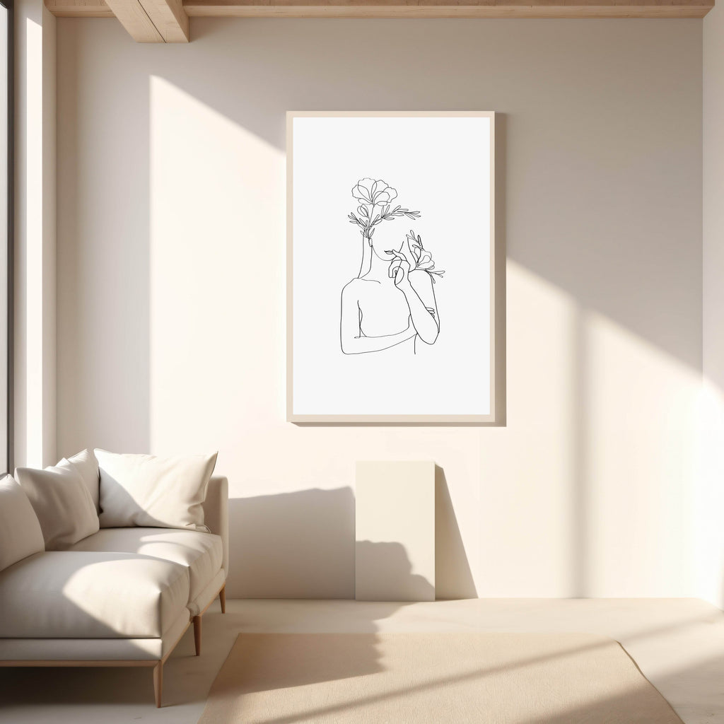 Abstract Feminine Line Art Poster - Hakyarts