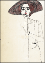 Egon Schiele - Portrait of a Woman - Hakyarts
