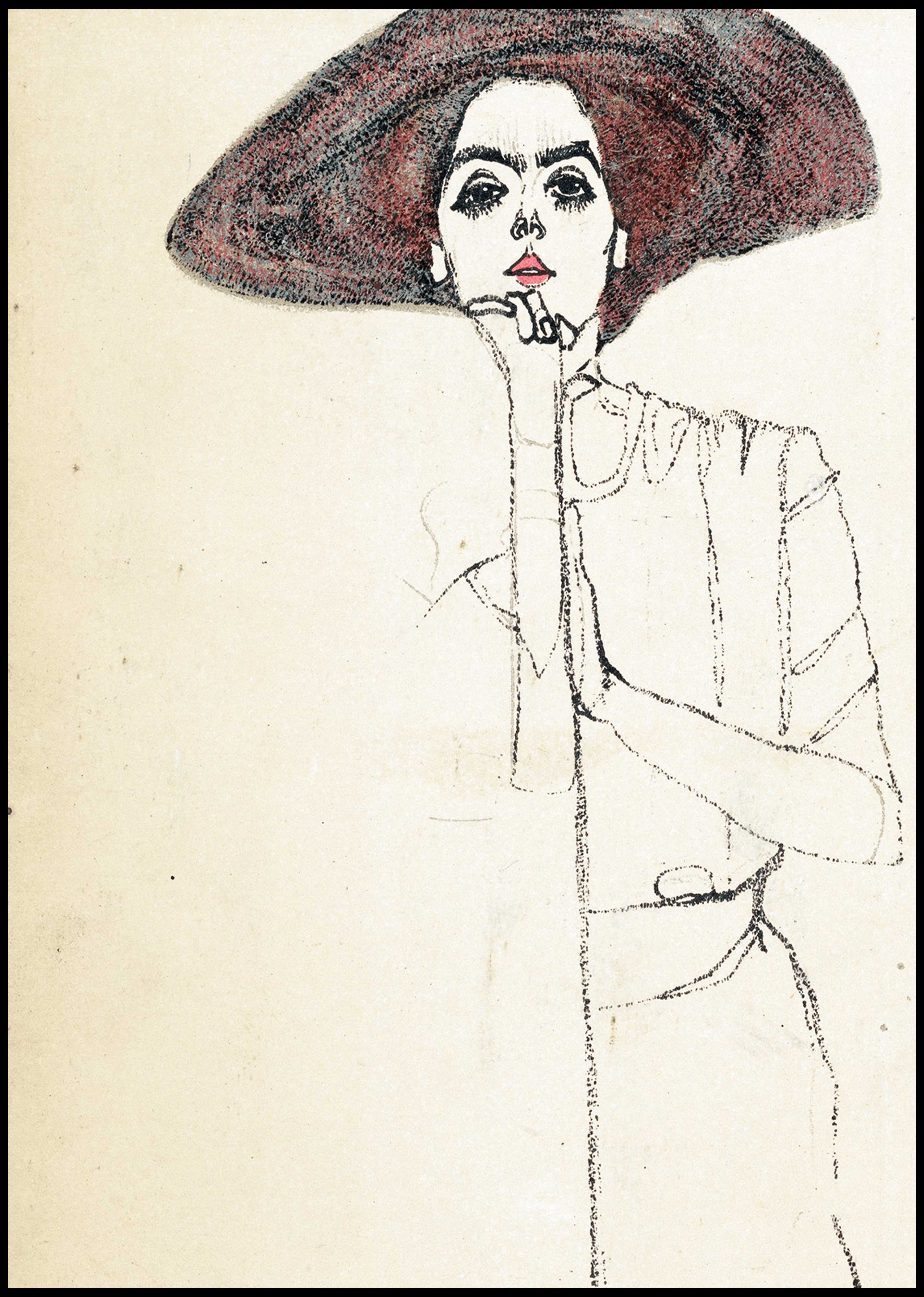 Egon Schiele - Portrait of a Woman - Hakyarts