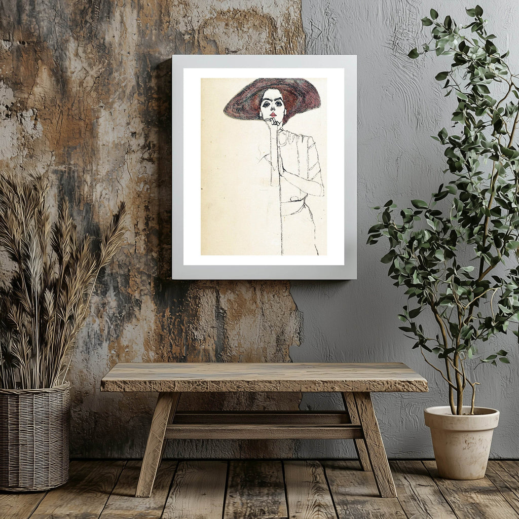 Egon Schiele - Portrait of a Woman - Hakyarts