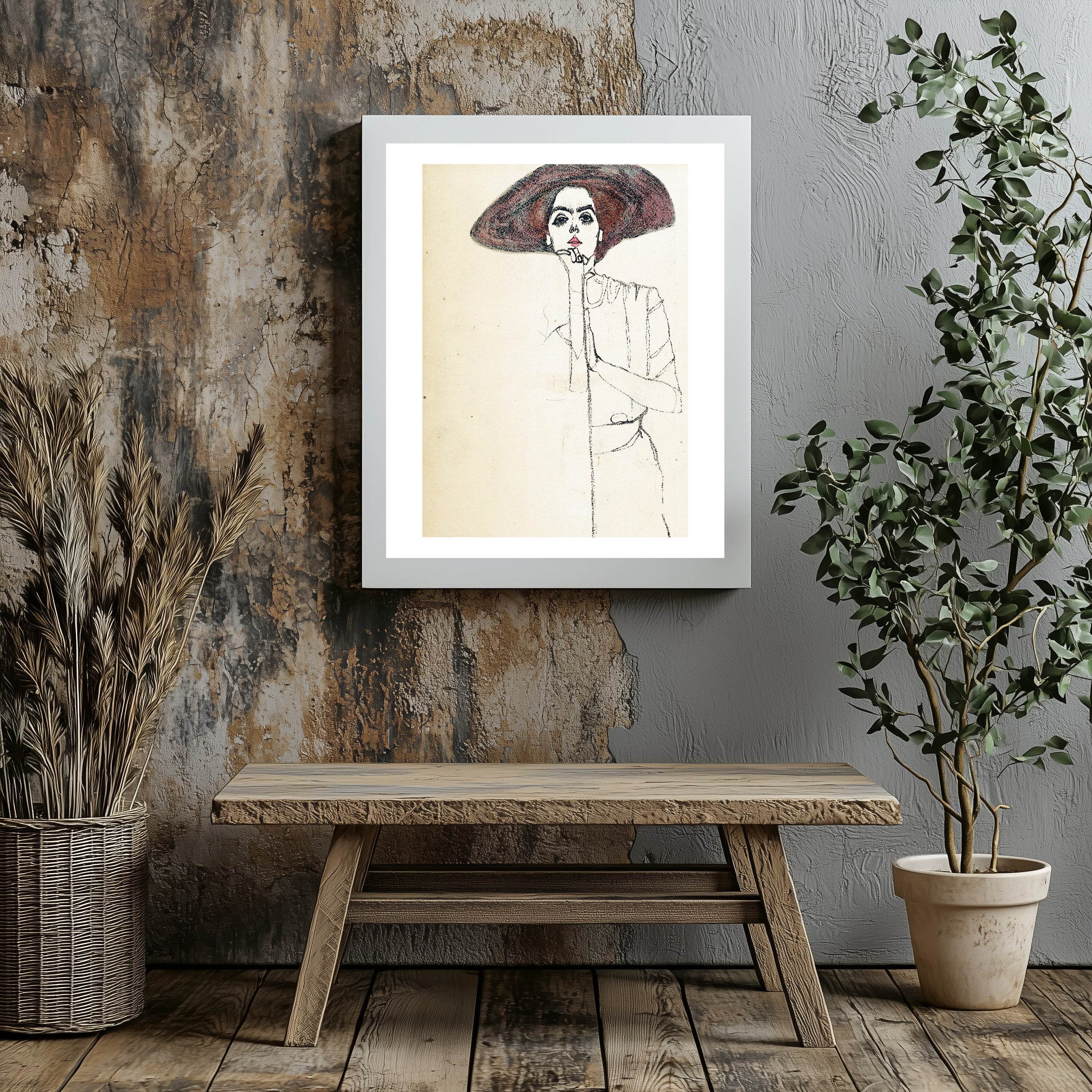 Egon Schiele - Portrait of a Woman - Hakyarts