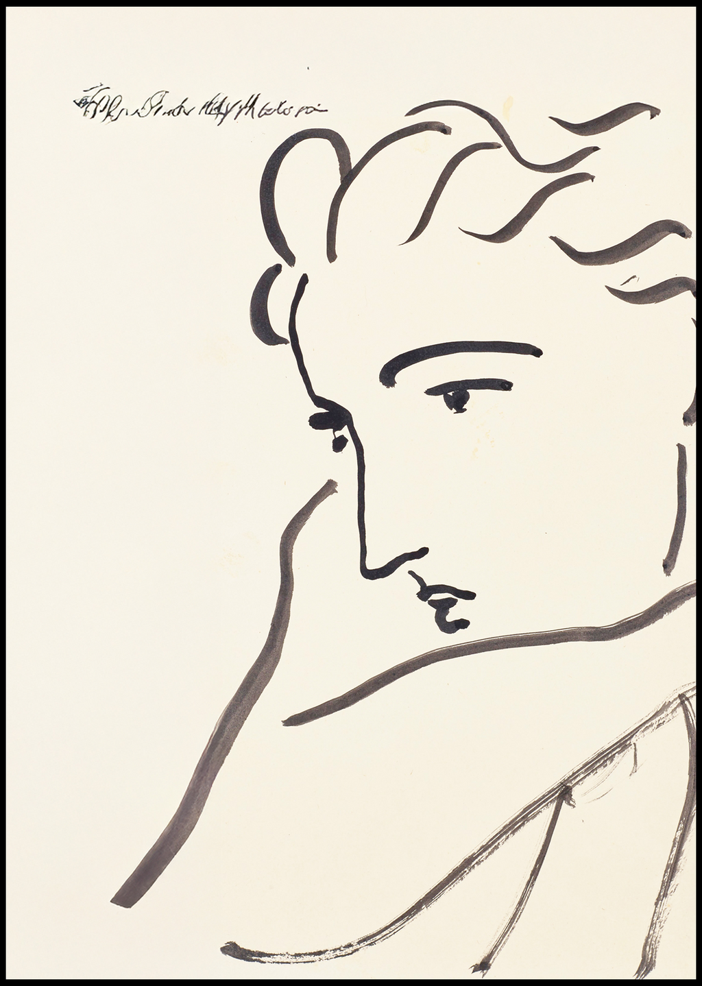 Profil de Femme Henri Matisse poster modernist wall art