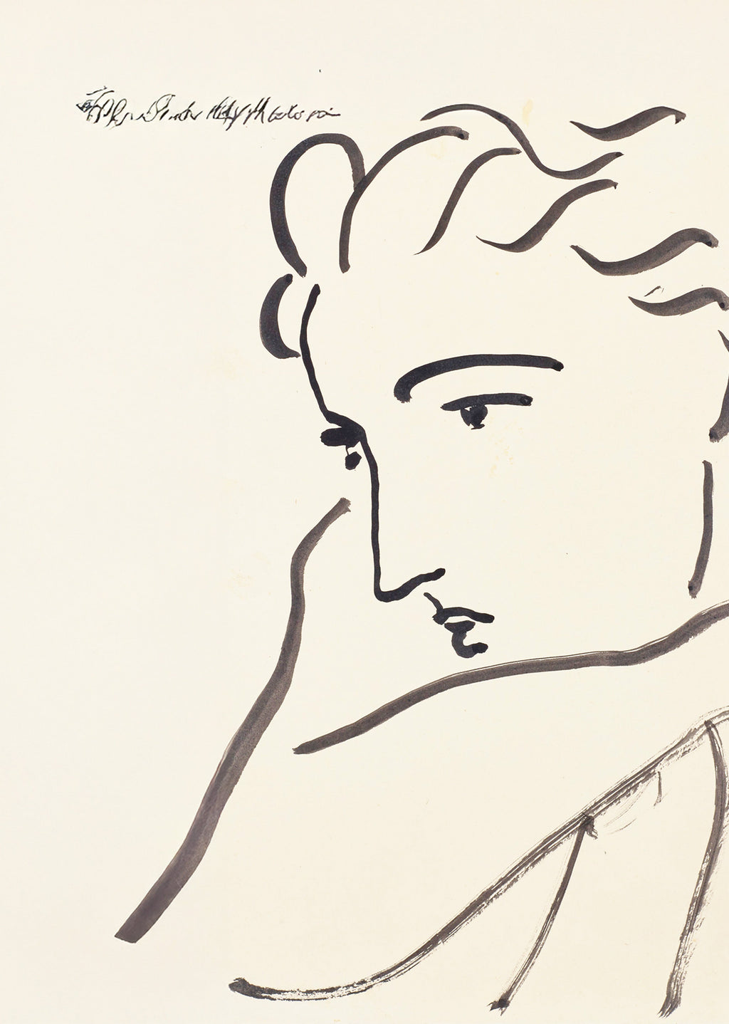 Henri Matisse line art print for home wall