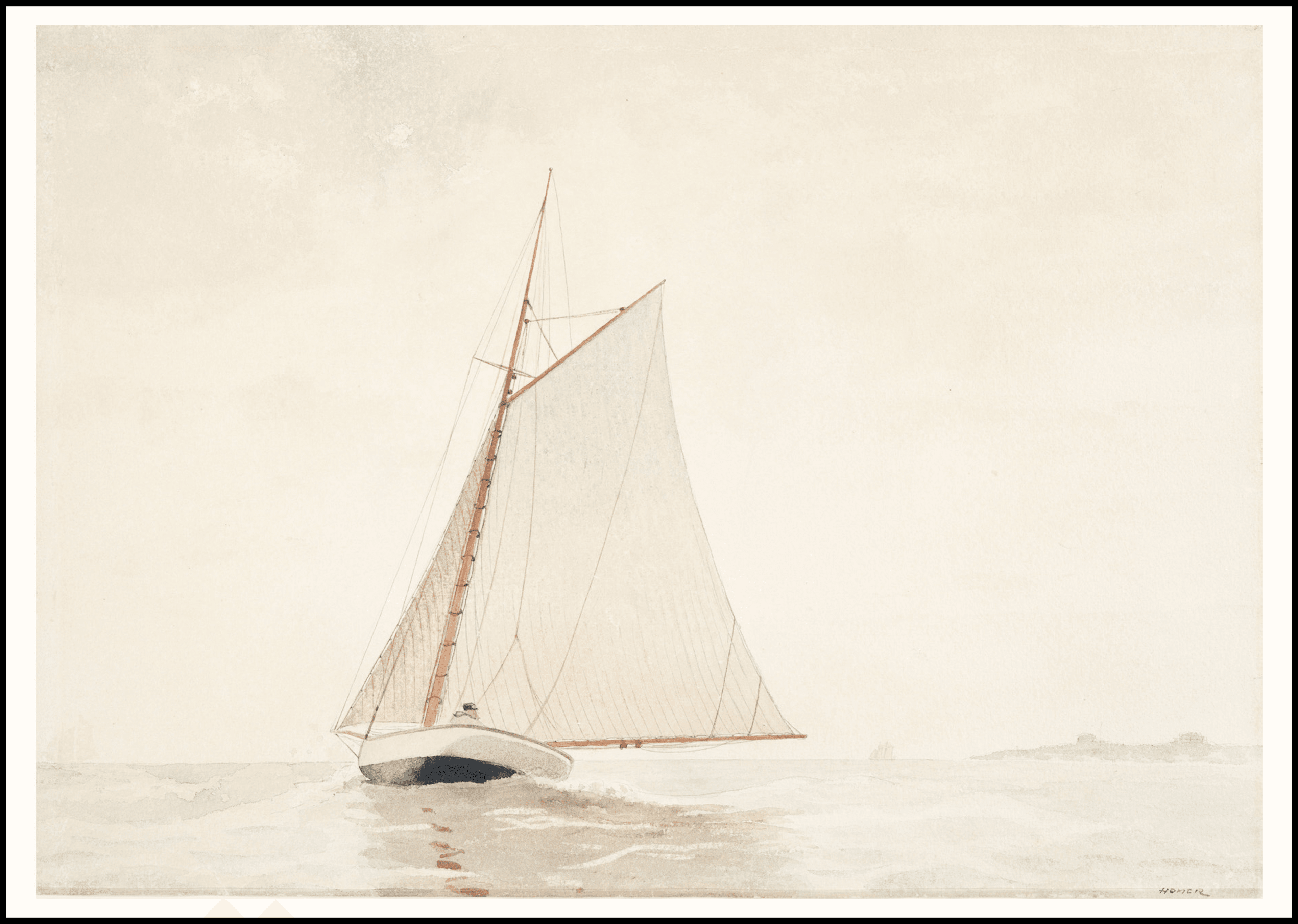 Winslow Homer - Sailingoff Gloucester - Hakyarts