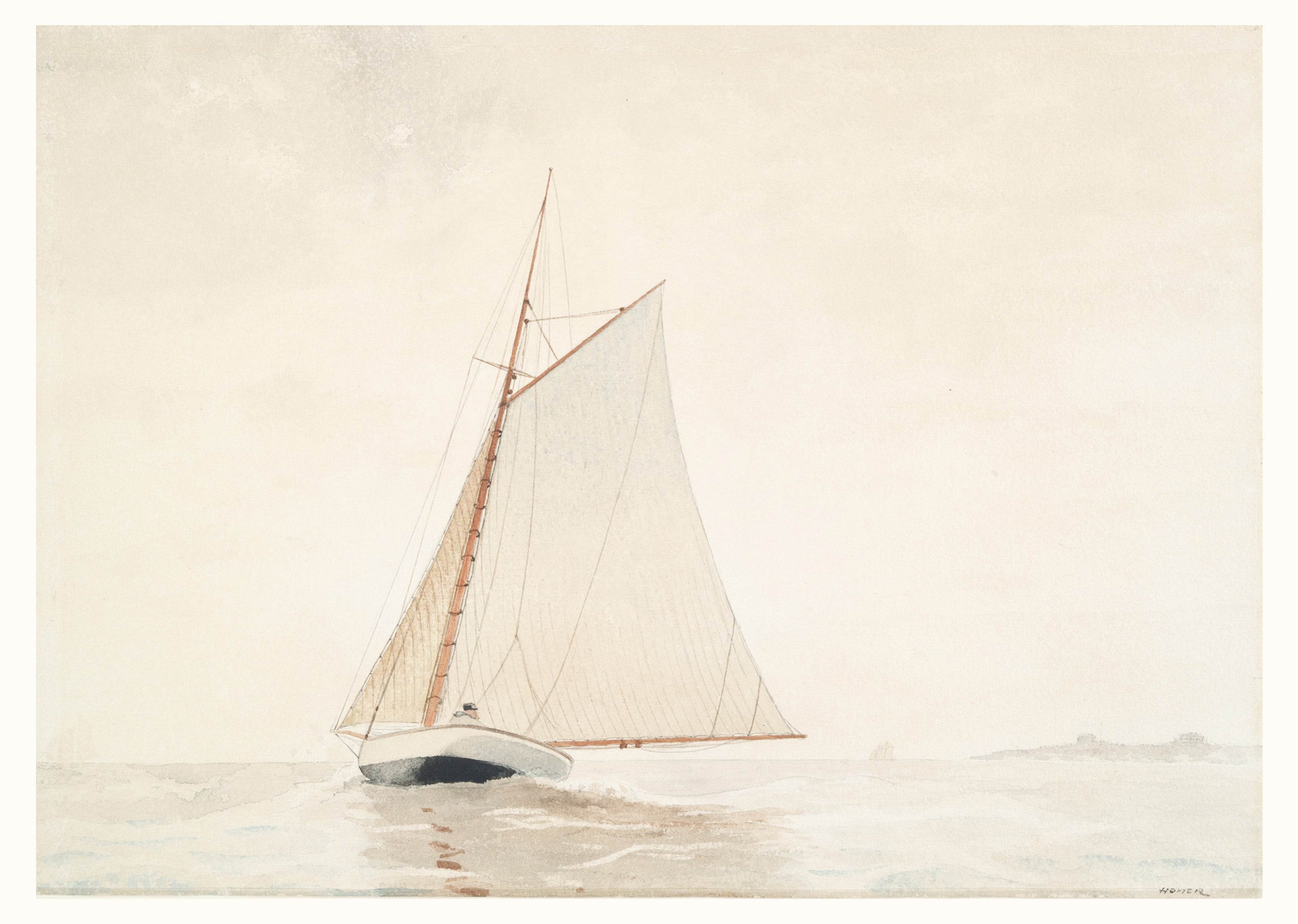 Winslow Homer - Sailingoff Gloucester - Hakyarts