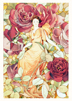 Laura Coombs Hills - Woman Enframed in Flowers