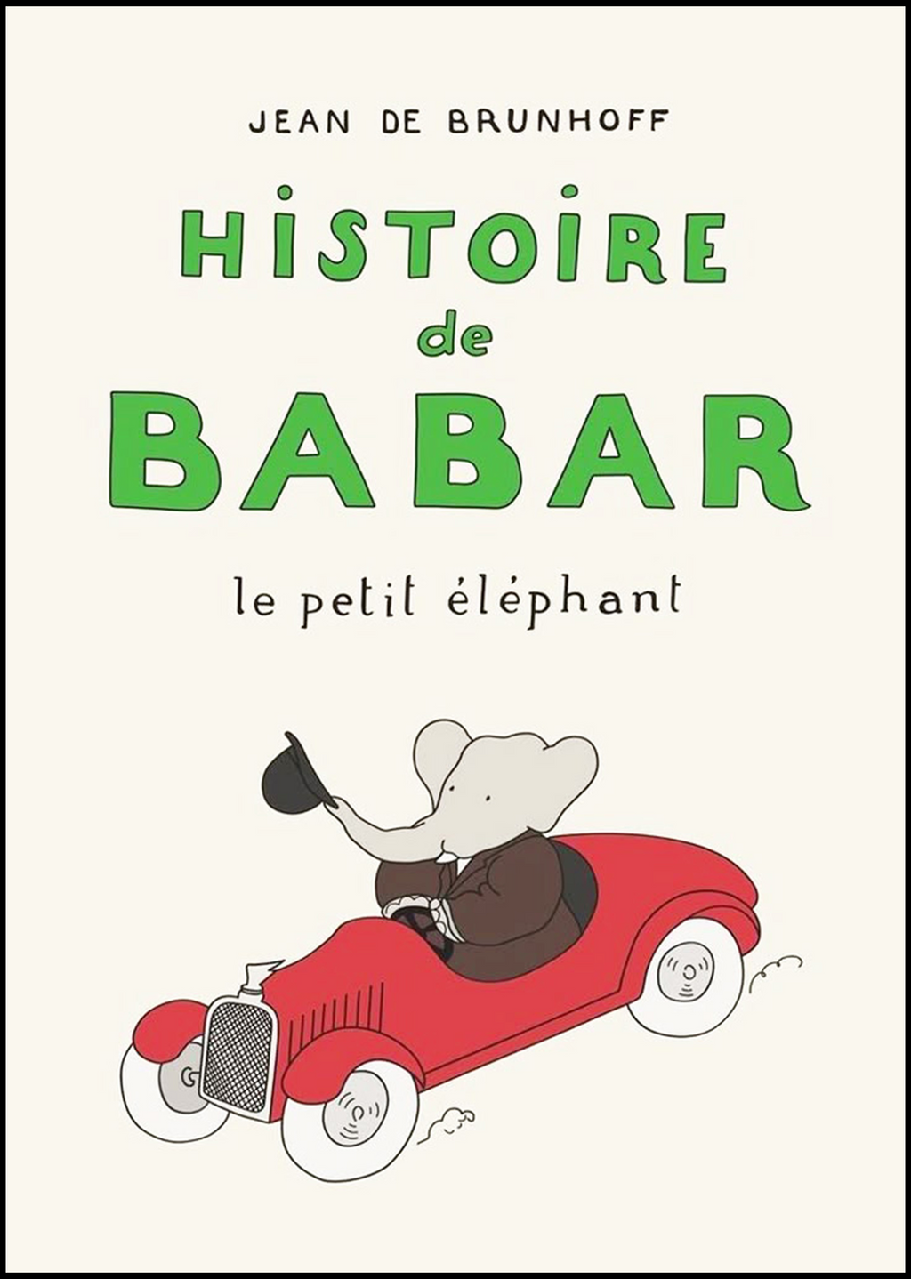 Babar Illustration Cover - Jean de Brunhoff