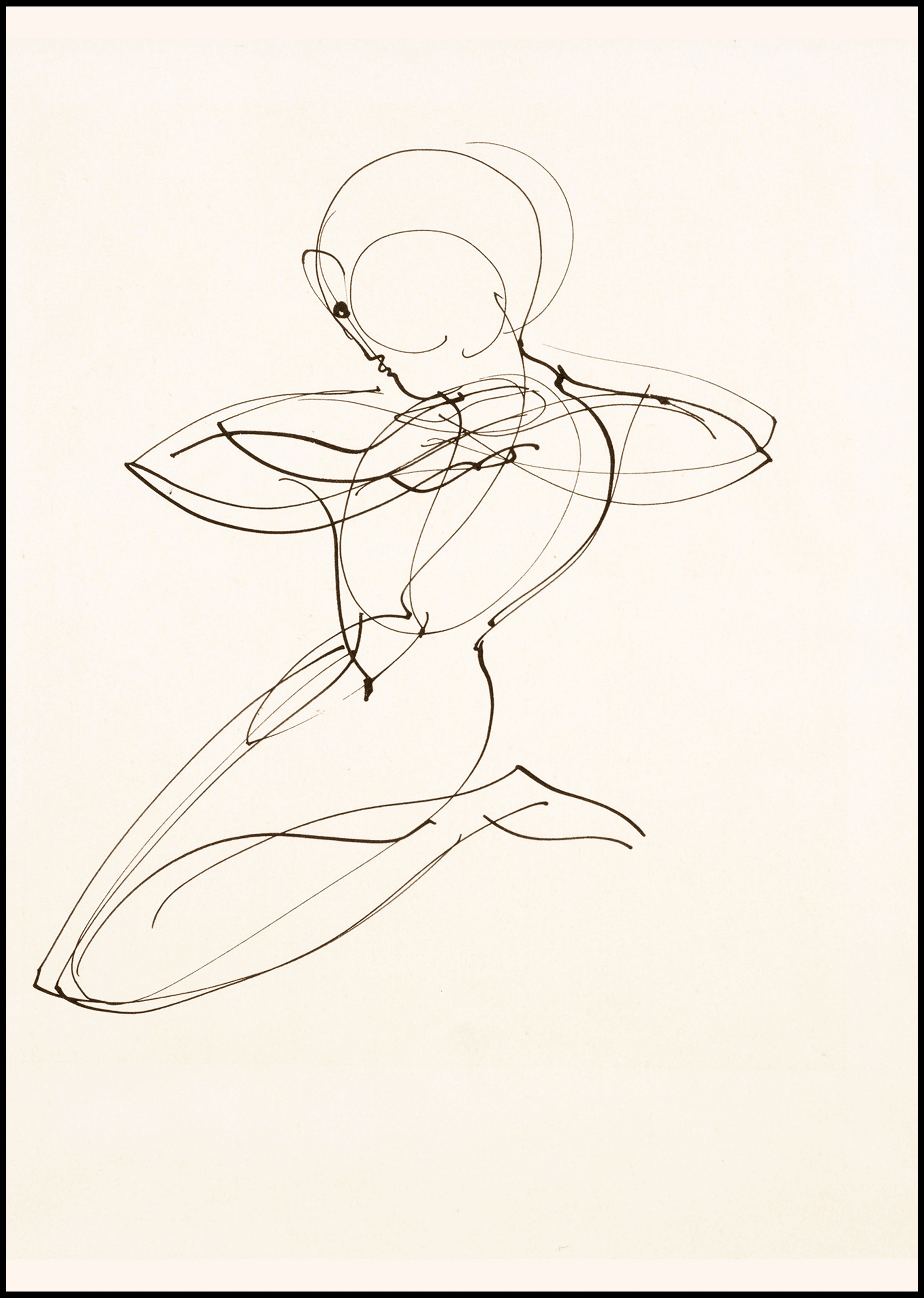 Oskar Schlemmer - Bauhaus Kneeling Figure - Hakyarts