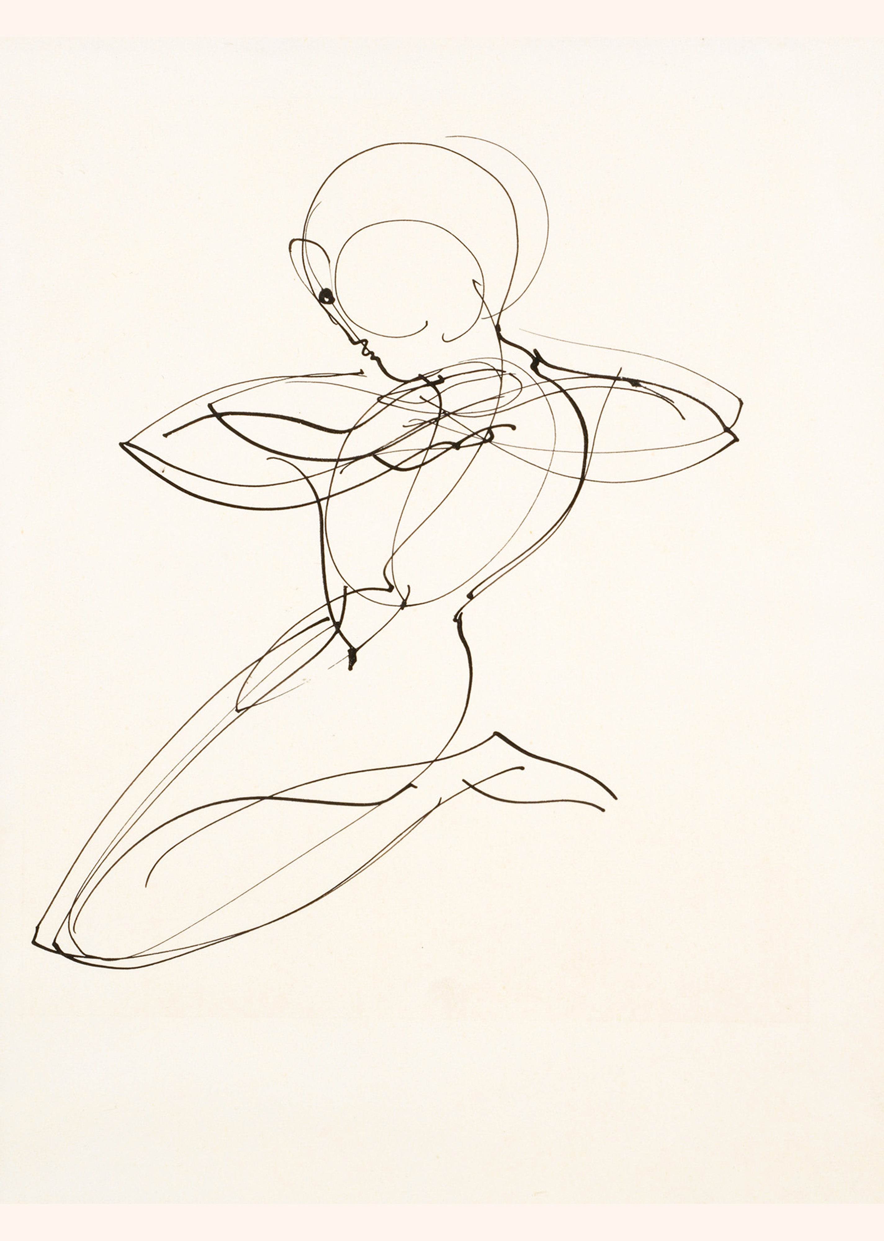 Oskar Schlemmer - Bauhaus Kneeling Figure - Hakyarts