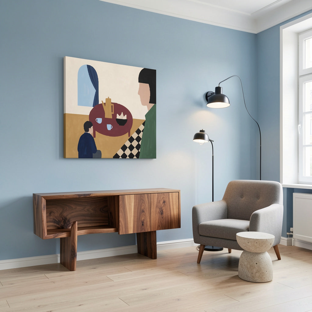 Canvas Print Bowl Cut Figurative | Contemporary Portrait Wall Art