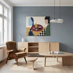 Canvas Print Bowl Cut Figurative | Contemporary Portrait Wall Art