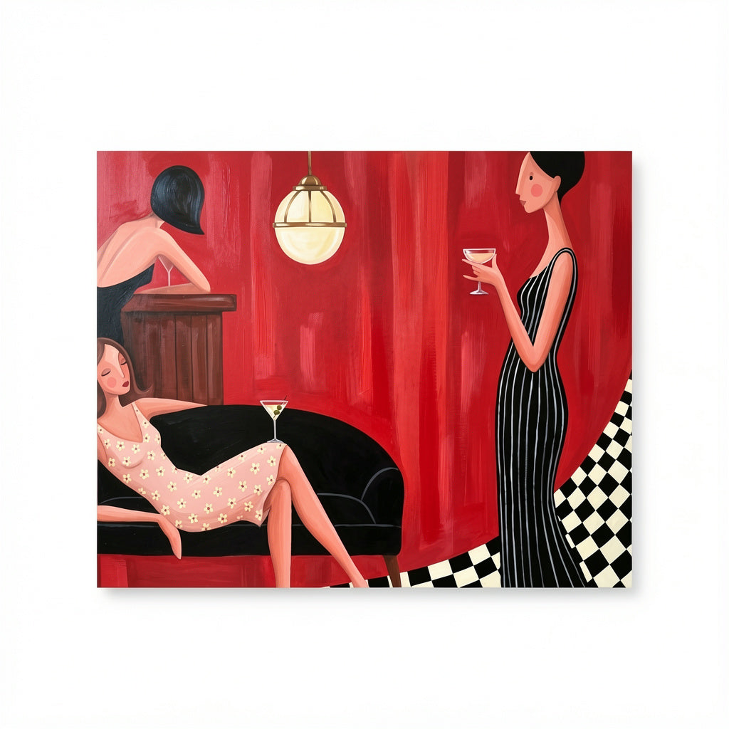 Canvas Print Drinks at the Bar | Contemporary Still Life Wall Art