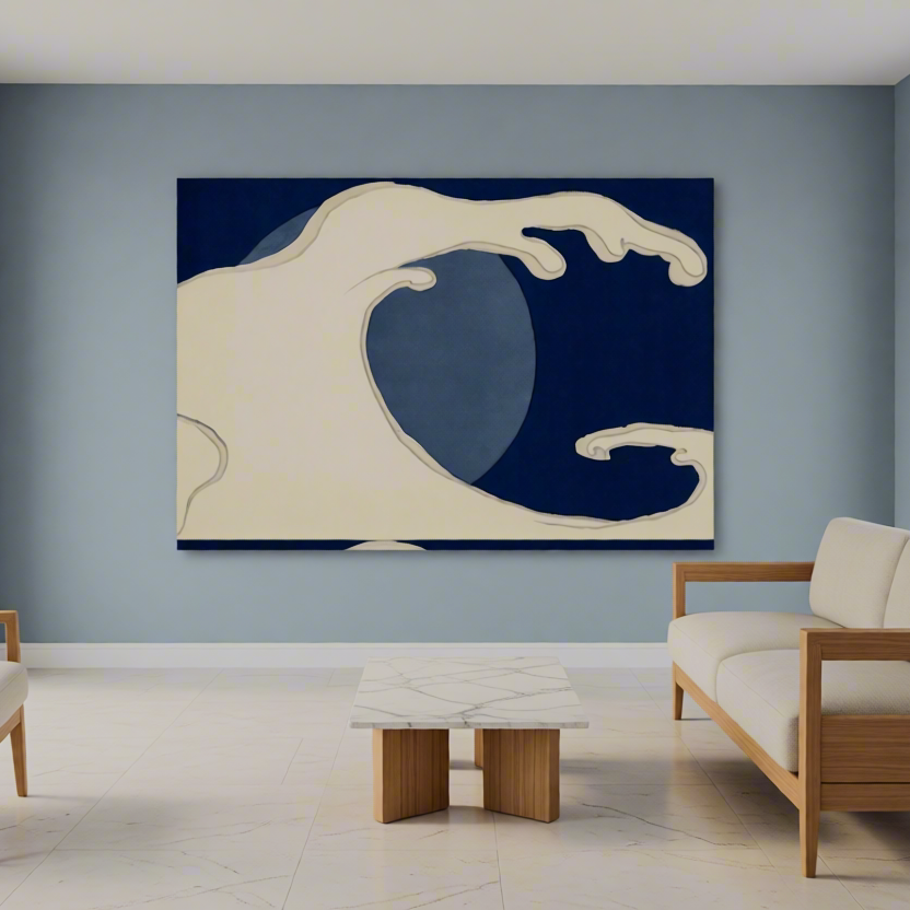 Canvas Print Waves and Sun by Kamisaka Sekka – Japanese Seascape & Nature Art