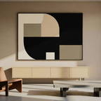 Canvas Print Structured Neutral Forms | Minimalist Contemporary Wall Art