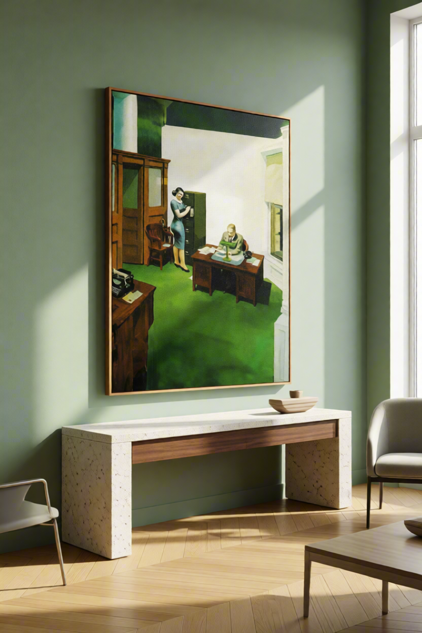 Canvas Print Office at Night by Edward Hopper – Modern American Art