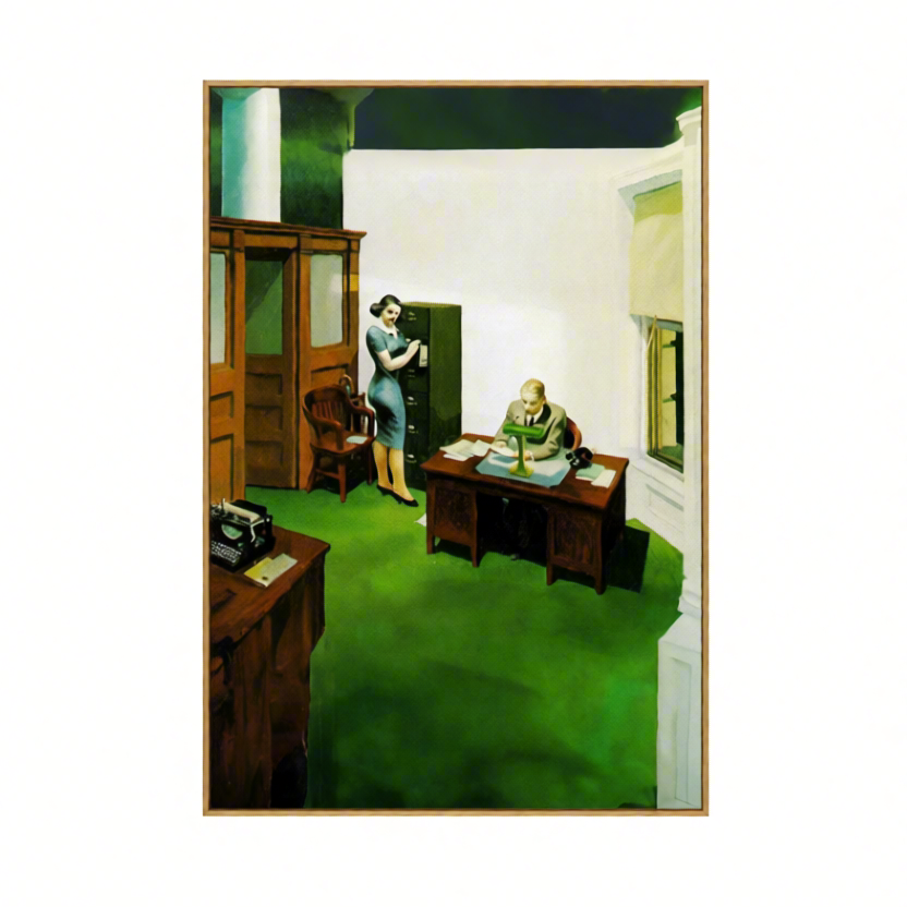Canvas Print Office at Night by Edward Hopper – Modern American Art