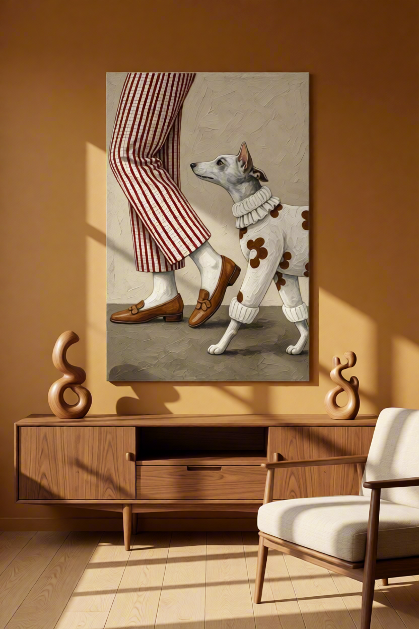 Canvas Print The Dapper Dog | Stylish Animal Art Print