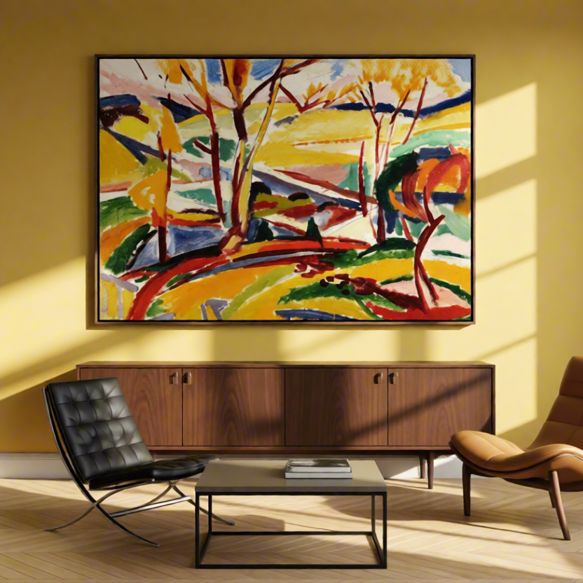 Canvas Print Valley Falls by Henry Lyman Sayën – Landscape Art