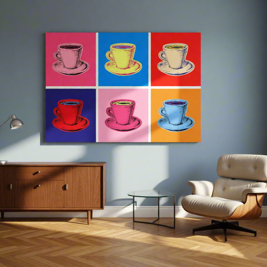Canvas Print Andy Warhol Inspired - Coffee of Mug