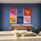 Canvas Print Andy Warhol Style - Slice of Pizza