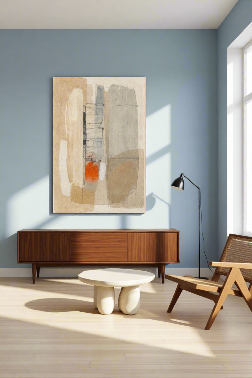 Canvas Print Beige Minimalist Abstract | Neutral Modern Wall Art