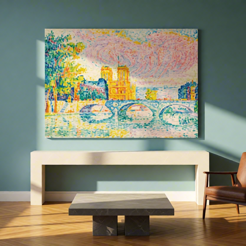 Canvas Print La Cité ‘Paris’ – Paul Signac Poster | Pointillist Neo‑Impressionist Art