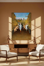 Canvas Print Henri Rousseau - The Football Players