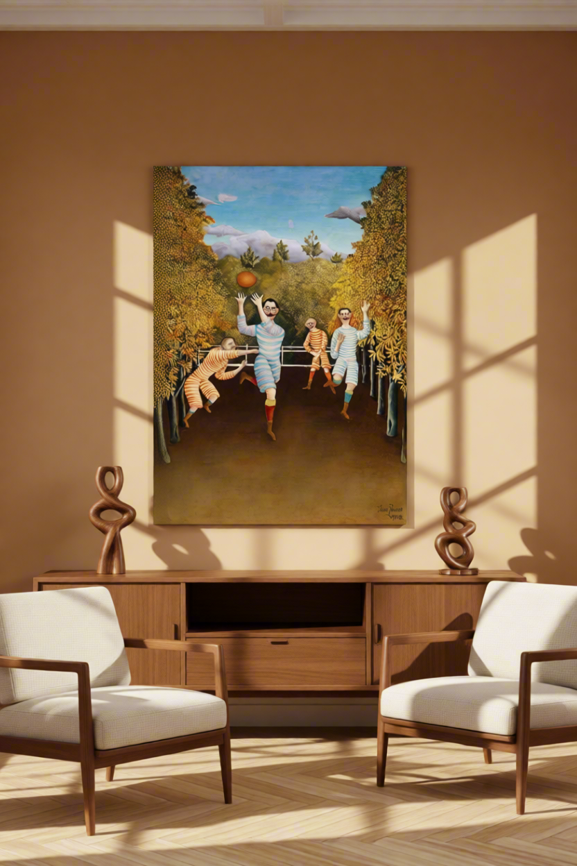 Canvas Print Henri Rousseau - The Football Players