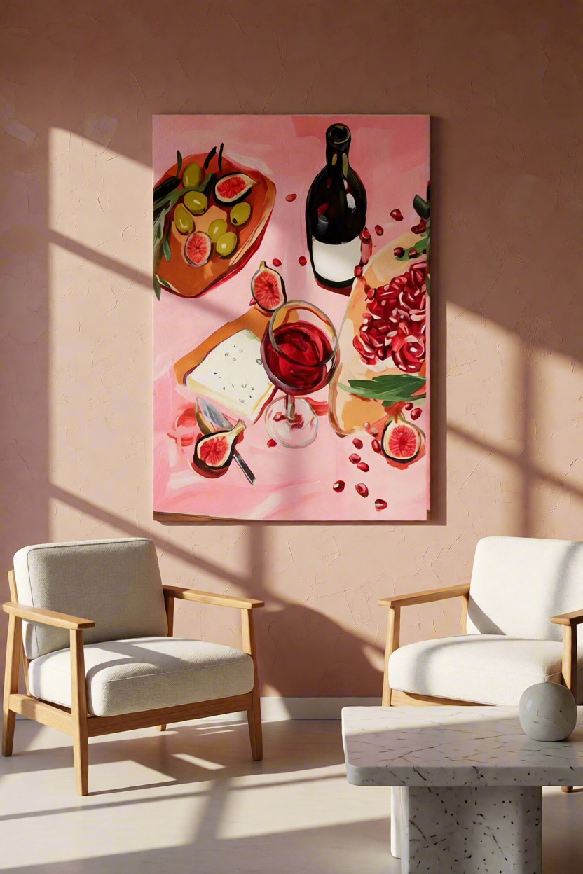 Canvas Print A Table Set — Modern Still Life Wall Art