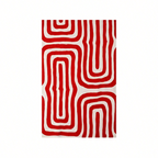 Canvas Print Geometric Maze Bold Red Abstract Art
