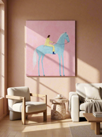 Canvas Print Horse and Rider | Contemporary Equestrian Wall Art