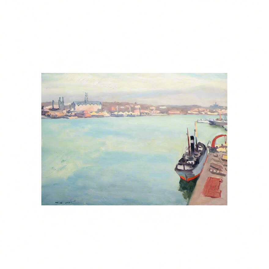 Canvas Print Le Port de Stockholm, Matin de Printemps by Albert Marquet