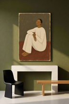 Canvas Print Contemplative Figure - Contemporary Figurative Wall Art