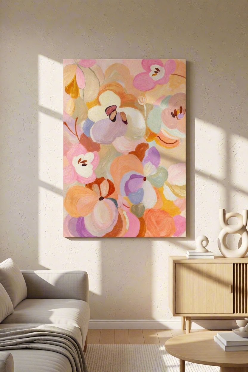 Canvas Print Blossoming Flowers - Botanical Floral Wall Art