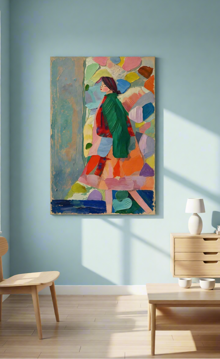 Canvas Print Colourful Woman | Contemporary Figurative Wall Art