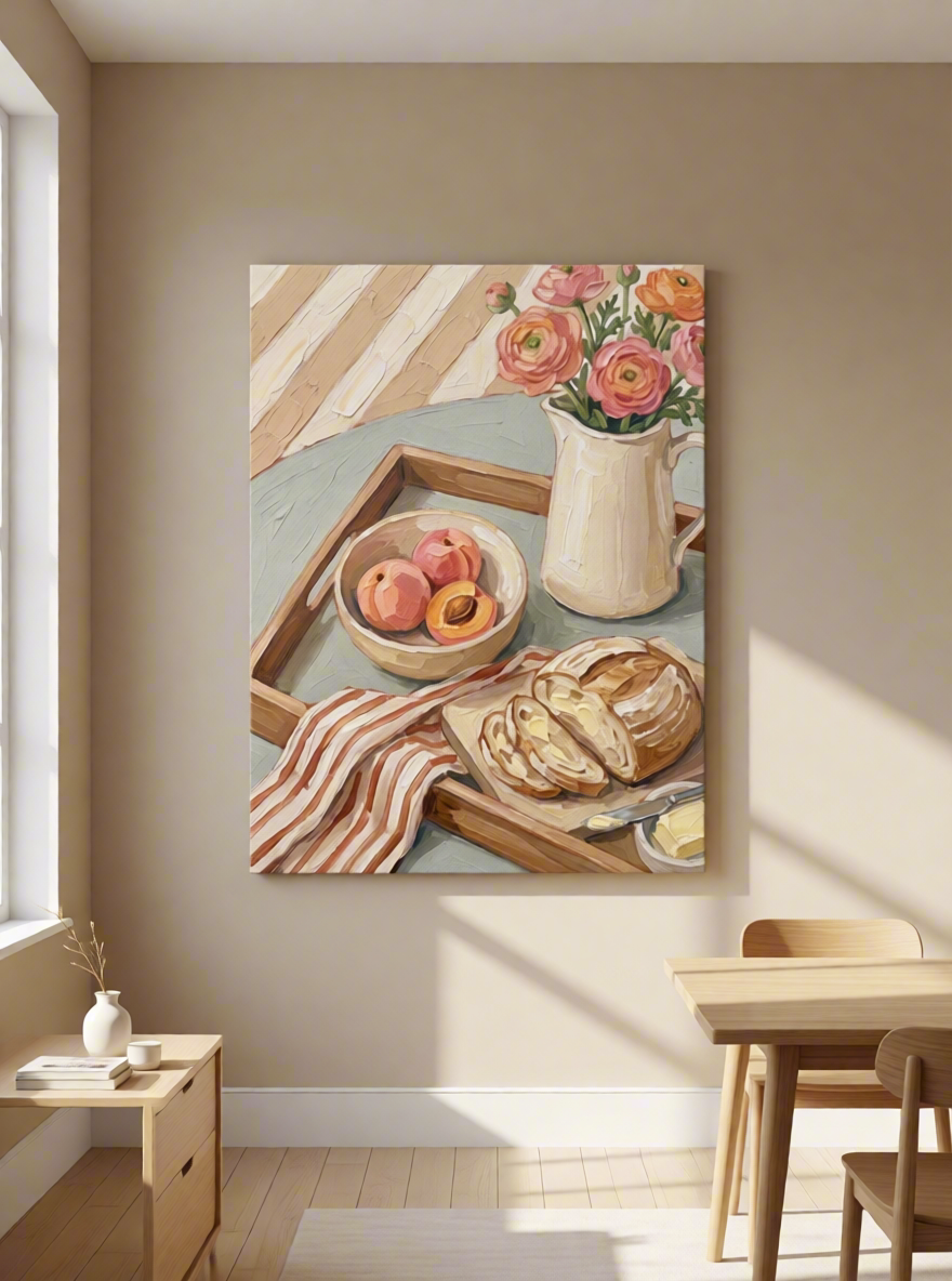 Canvas Print Morning Bread | Contemporary Still Life Wall Art