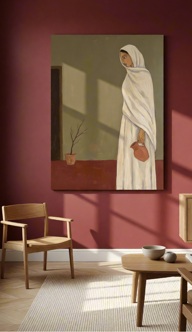 Canvas Print Contemplative Life | Contemporary Figurative Wall Art