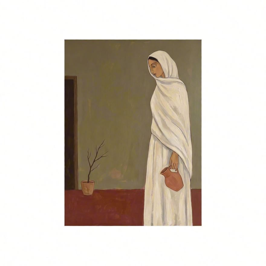 Canvas Print Contemplative Life | Contemporary Figurative Wall Art