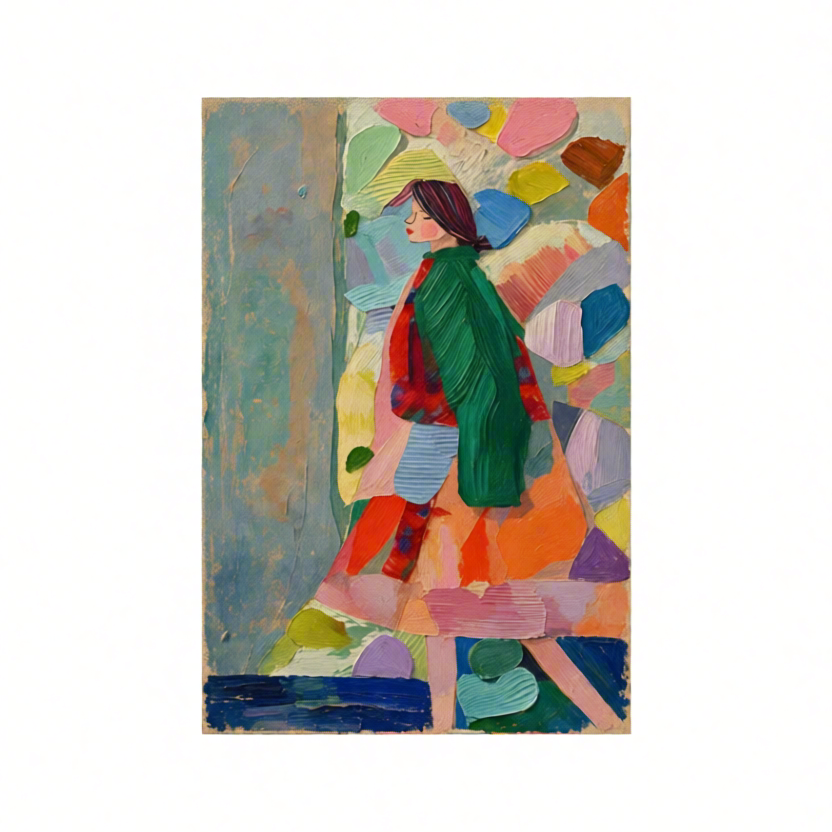 Canvas Print Colourful Woman | Contemporary Figurative Wall Art