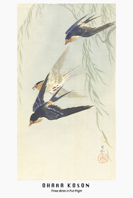Ohara Koson - Three Birds in Full Flight