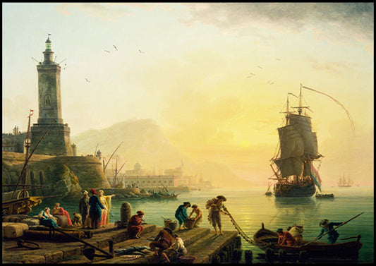 Claude-Joseph Vernet - A Calm at a Mediterranean Port