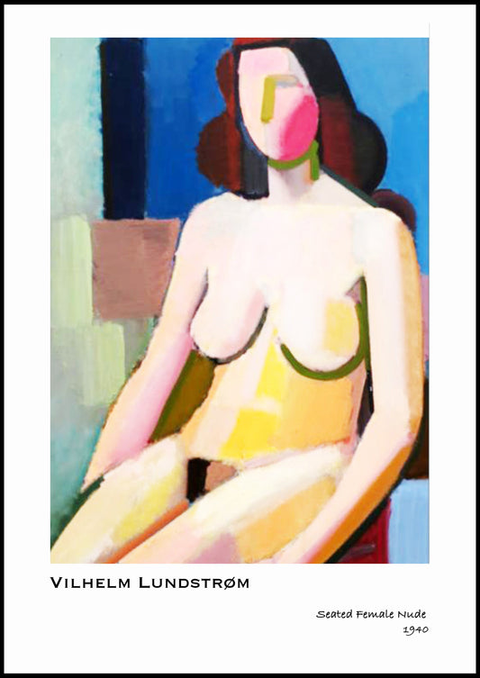 Vilhelm Lundstrom - Seated Female Nude Poster