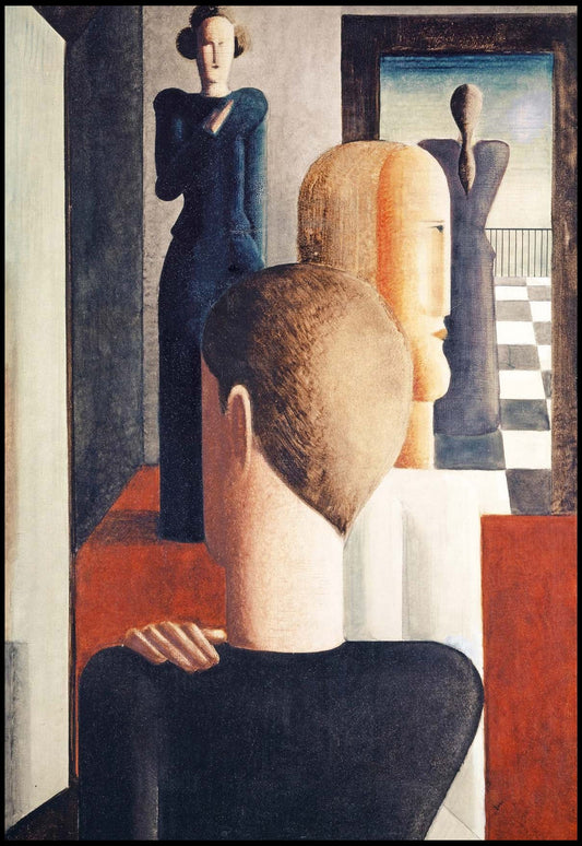 Oskar Schlemmer - Interior with Five Figures